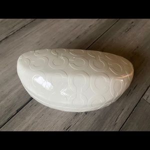 Coach White Signature “C” Sunglass Case